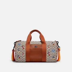 Disney X Coach Duffle Bag Signature Textile Jacquard w/ Mickey Mouse Embroidery